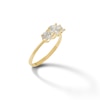 Cubic Zirconia Three Stone Engagement Ring in 10K Gold