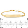 Child's 080 Gauge Curb Chain ID Bracelet in 10K Gold - 5"