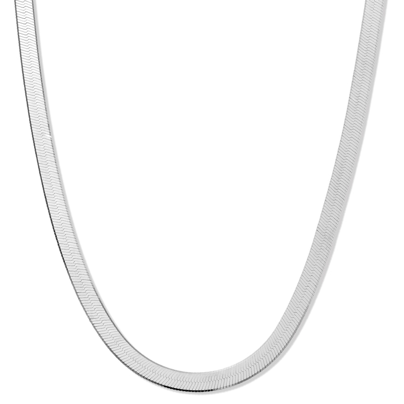 Made in Italy 050 Gauge Herringbone Chain Necklace in Sterling Silver - 18"