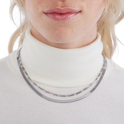 Sterling Silver Herringbone Chain Made in Italy
