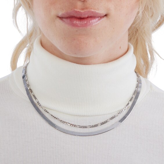 Sterling Silver Herringbone Chain Made in Italy