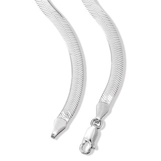 Sterling Silver Herringbone Chain Made in Italy