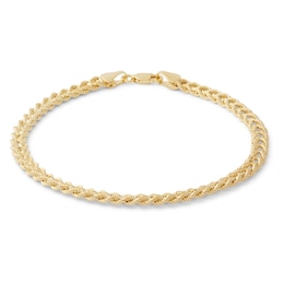 016 Gauge Double Row Rope Chain Bracelet in 10K Gold - 7.5&quot;