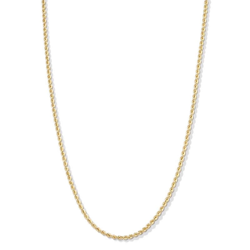 Child's 012 Gauge Rope Chain Necklace in 14K Hollow Gold - 13"