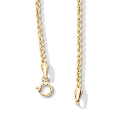 Child's 012 Gauge Rope Chain Necklace in 14K Hollow Gold - 13"