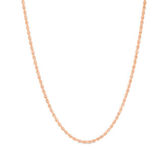 012 Gauge Rope Chain Necklace in 10K Rose Gold - 16"