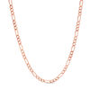 Thumbnail Image 1 of 060 Gauge Diamond-Cut Figaro Chain Necklace in 10K Rose Gold - 18"