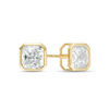 6mm Cushion-Cut Cubic Zirconia Solitaire Stud Earrings in 14K Gold