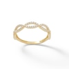 Cubic Zirconia Loose Braid Ring in 10K Gold