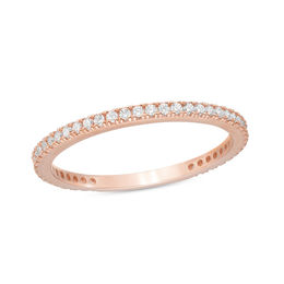 Cubic Zirconia Eternity Band in 10K Rose Gold - Size 7