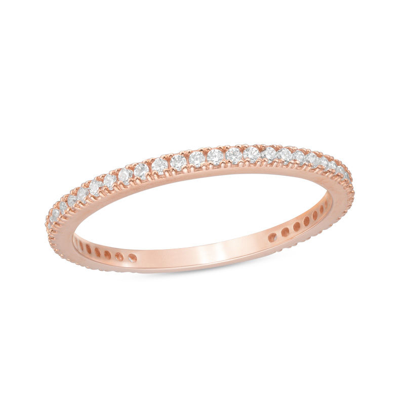 Cubic Zirconia Eternity Band in 10K Rose Gold