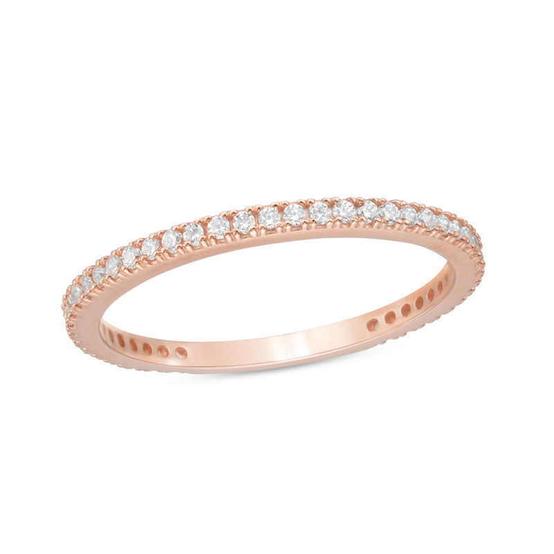Main Image 1 of Cubic Zirconia Eternity Band in 10K Rose Gold