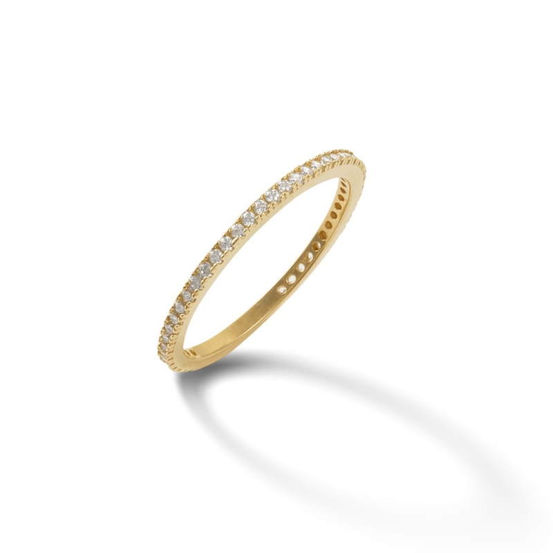 Cubic Zirconia Eternity Band in 10K Gold