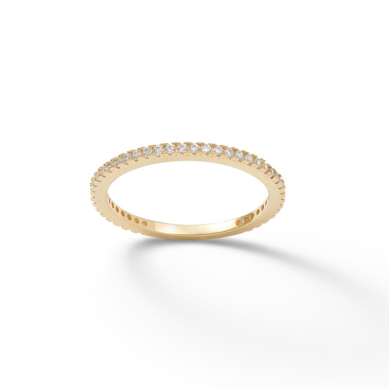 Cubic Zirconia Eternity Wedding Band in 10K Gold - Size 6