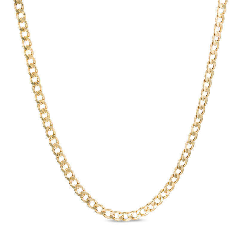 Main Image 1 of 080 Gauge Hollow Curb Chain Necklace in 10K Gold - 24"