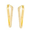 Made in Italy Diamond-Cut "V" Hoop Earrings in 10K Gold