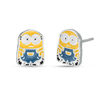 Thumbnail Image 1 of Child's &copy;Universal Minions Enamel Stud Earrings in Sterling Silver