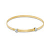 Thumbnail Image 1 of Child's Diamond-Cut Adjustable Bangle in 10K Two-Tone Gold - 4"