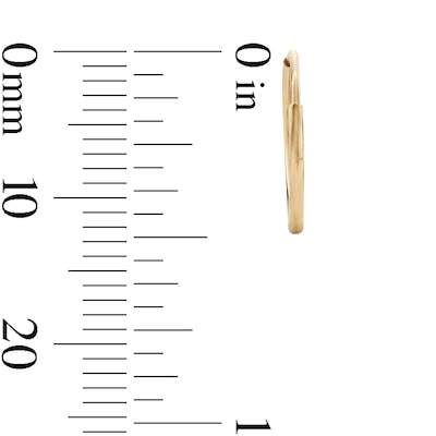 13mm Hoop Earrings in 14K Tube Hollow Gold