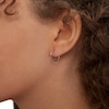 Thumbnail Image 3 of 13mm Hoop Earrings in 14K Tube Hollow White Gold