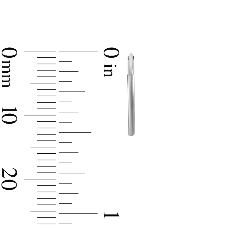 Main Image 4 of 13mm Hoop Earrings in 14K Tube Hollow White Gold