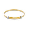 Thumbnail Image 1 of Child's Diamond-Cut Adjustable Bangle in 10K Two-Tone Gold - 4"