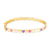 Child's Enamel Heart Bangle in Brass and 18K Gold Plate