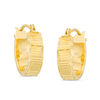 Thumbnail Image 1 of Made in Italy 13mm Diamond-Cut Huggie Hoop Earrings in 10K Gold