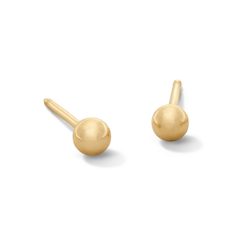 3 Peas in A Pod Post Earrings 14K Gold