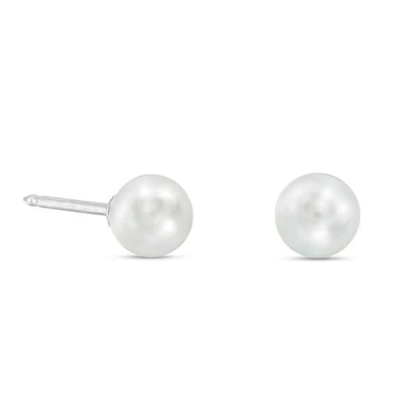 Akoya White Pearl Earrings in Gold - 5.5-6mm – Maui Divers Jewelry