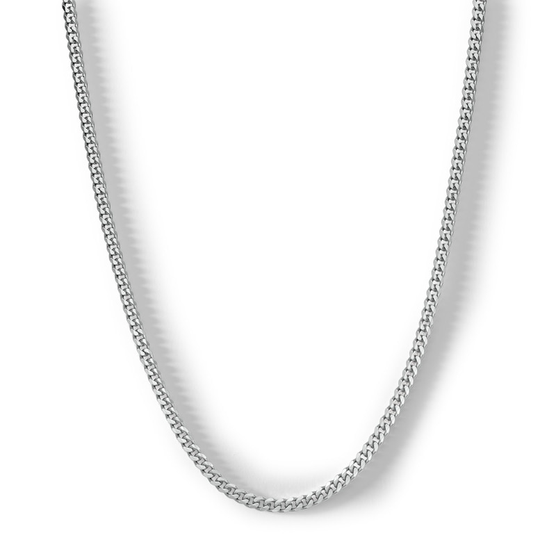 Main Image 1 of Sterling Silver Curb Chain Made in Italy - 22"