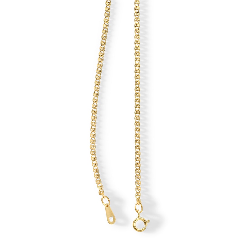 Main Image 3 of Sterling Silver Curb Chain Made in Italy - 22"