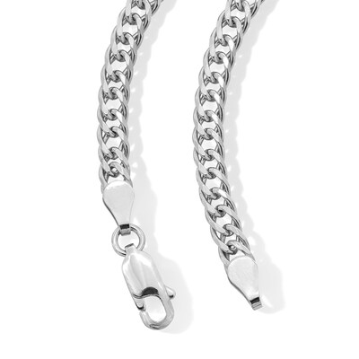 Sterling Silver Double Curb Chain Made in Italy