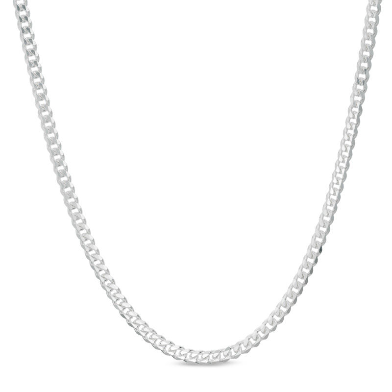 Made in Italy 080 Gauge Curb Chain Necklace in Sterling Silver - 26"