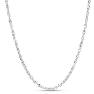040 Gauge Singapore Chain Necklace in Sterling Silver - 22"