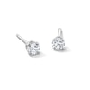 Thumbnail Image 0 of 3mm Cubic Zirconia Solitaire Stud Piercing Earrings in 14K Solid White Gold - Short Post