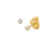 Thumbnail Image 0 of 3mm Cubic Zirconia Solitaire Stud Piercing Earrings in 14K Solid Gold - Short Post