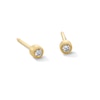 Thumbnail Image 0 of 3mm Cubic Zirconia Solitaire Stud Piercing Earrings in 14K Solid Gold - Short Post