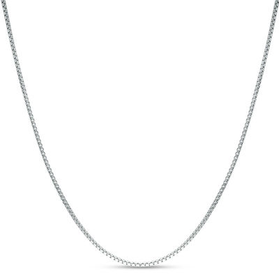 Made in Italy 019 Gauge Box Chain Necklace in Sterling Silver - 20"