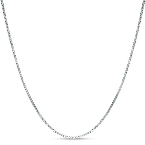 Made in Italy 019 Gauge Box Chain Necklace in Sterling Silver - 20"