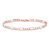 Thumbnail Image 1 of 100 Gauge Diamond-Cut Figaro Chain Bracelet in 10K Rose Gold - 8&quot;