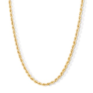 10K Hollow Gold Rope Chain - 30"