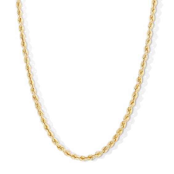 028 Gauge Rope Chain Necklace in 10K Gold - 30"