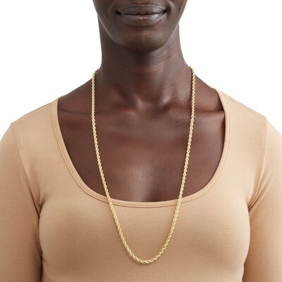 10K Hollow Gold Rope Chain - 30"