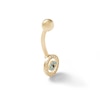 Thumbnail Image 1 of 10K Solid Gold CZ Evil Eye Belly Button Ring - 14G 3/8"