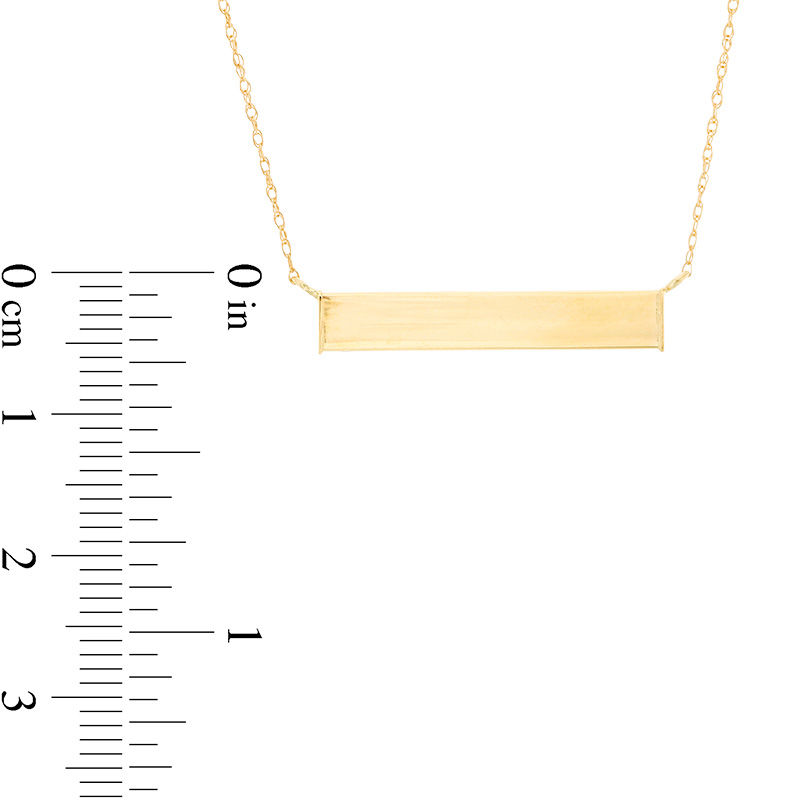 Bar Necklace in 10K Gold - 17"