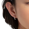 Thumbnail Image 2 of Made in Italy Crystal Hoop Earrings in 10K Gold