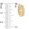 Thumbnail Image 1 of Made in Italy Satin Huggie Hoop Earrings in 10K Gold