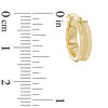 Thumbnail Image 2 of Made in Italy Satin Huggie Hoop Earrings in 10K Gold