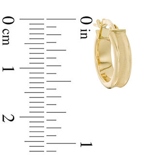 Made in Italy Satin Huggie Hoop Earrings in 10K Gold